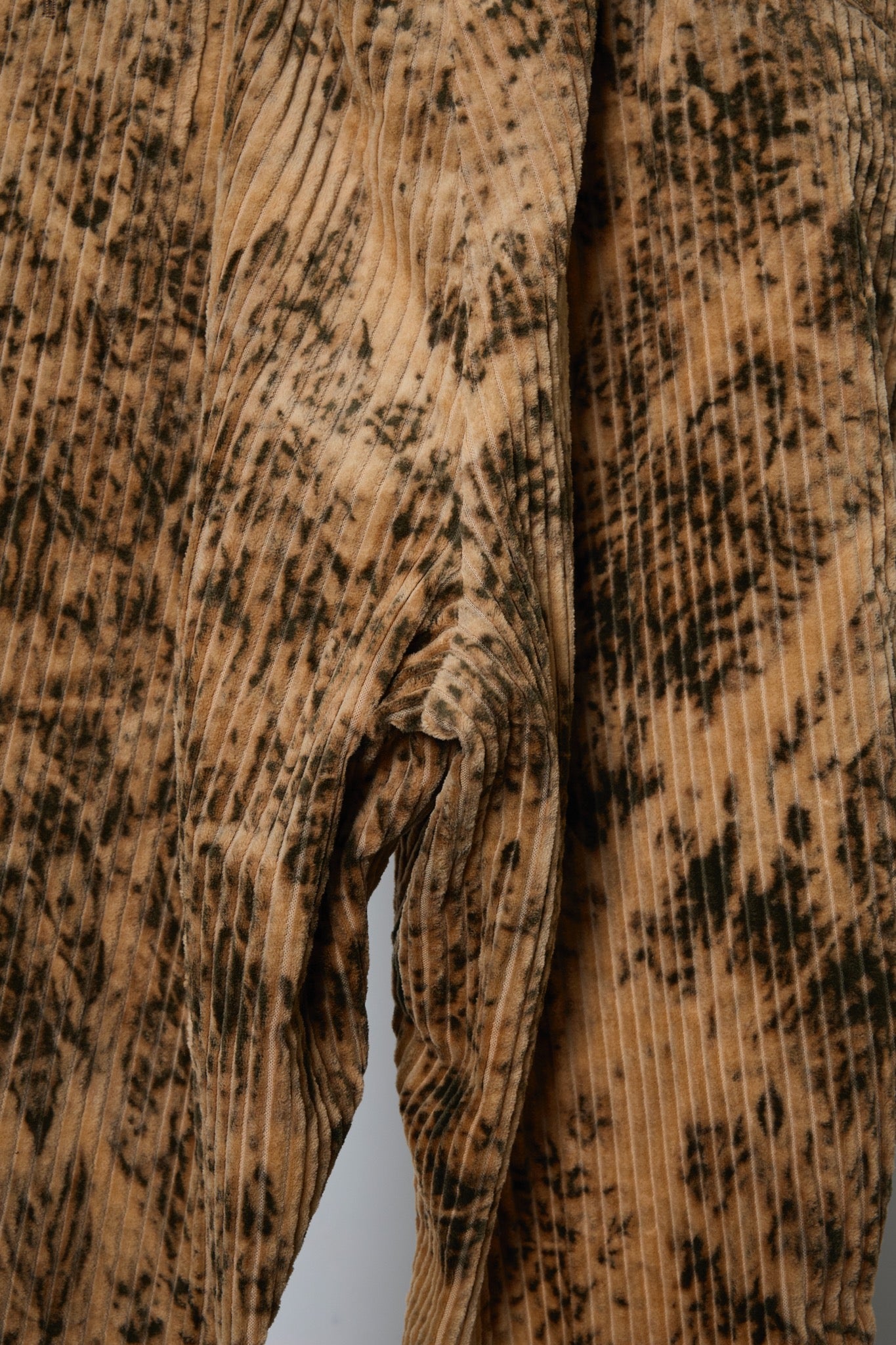 BODYSONG. / LARGEST SIZE TIE-DYE BLEACH TROUSERS - BROWN