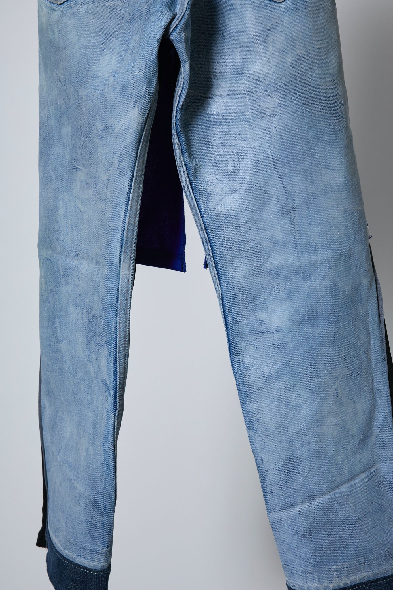 BODYSONG. / 先行予約 REF COATED VDENIM B + LAYERED JERSEY - BLUE