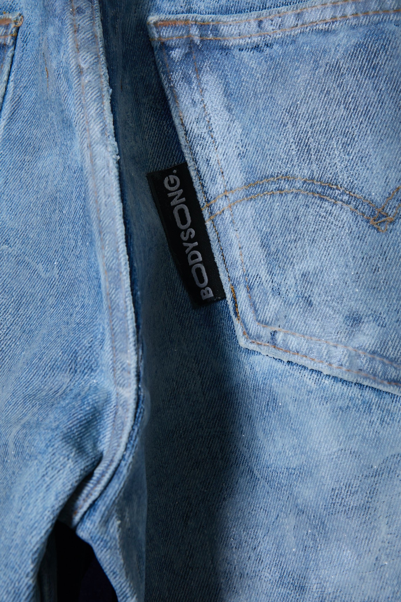 BODYSONG. / 先行予約 REF COATED VDENIM B + LAYERED JERSEY - BLUE