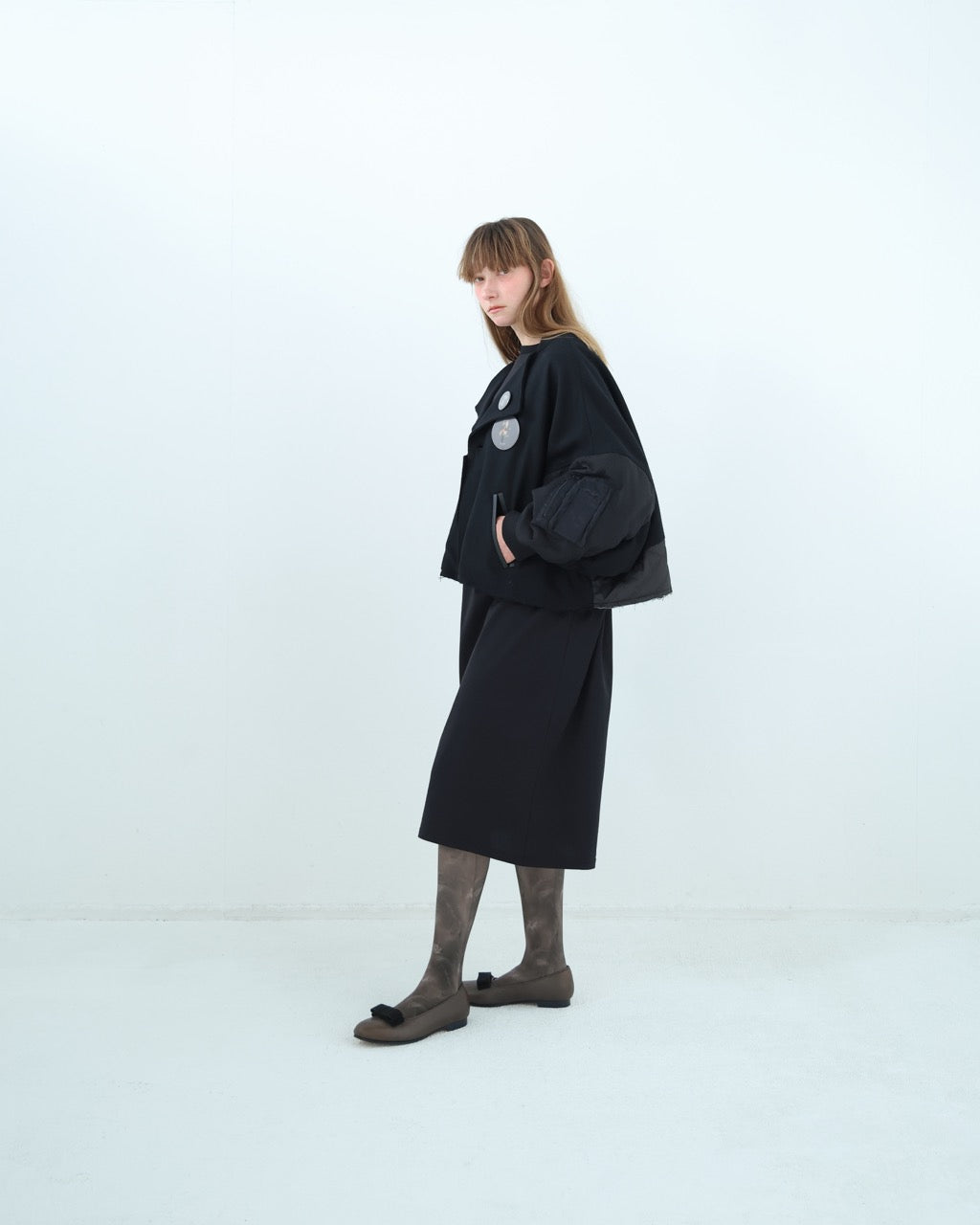 先行予約 BEDSIDEDRAMA / Dreamin' Mix Poncho Short Coat