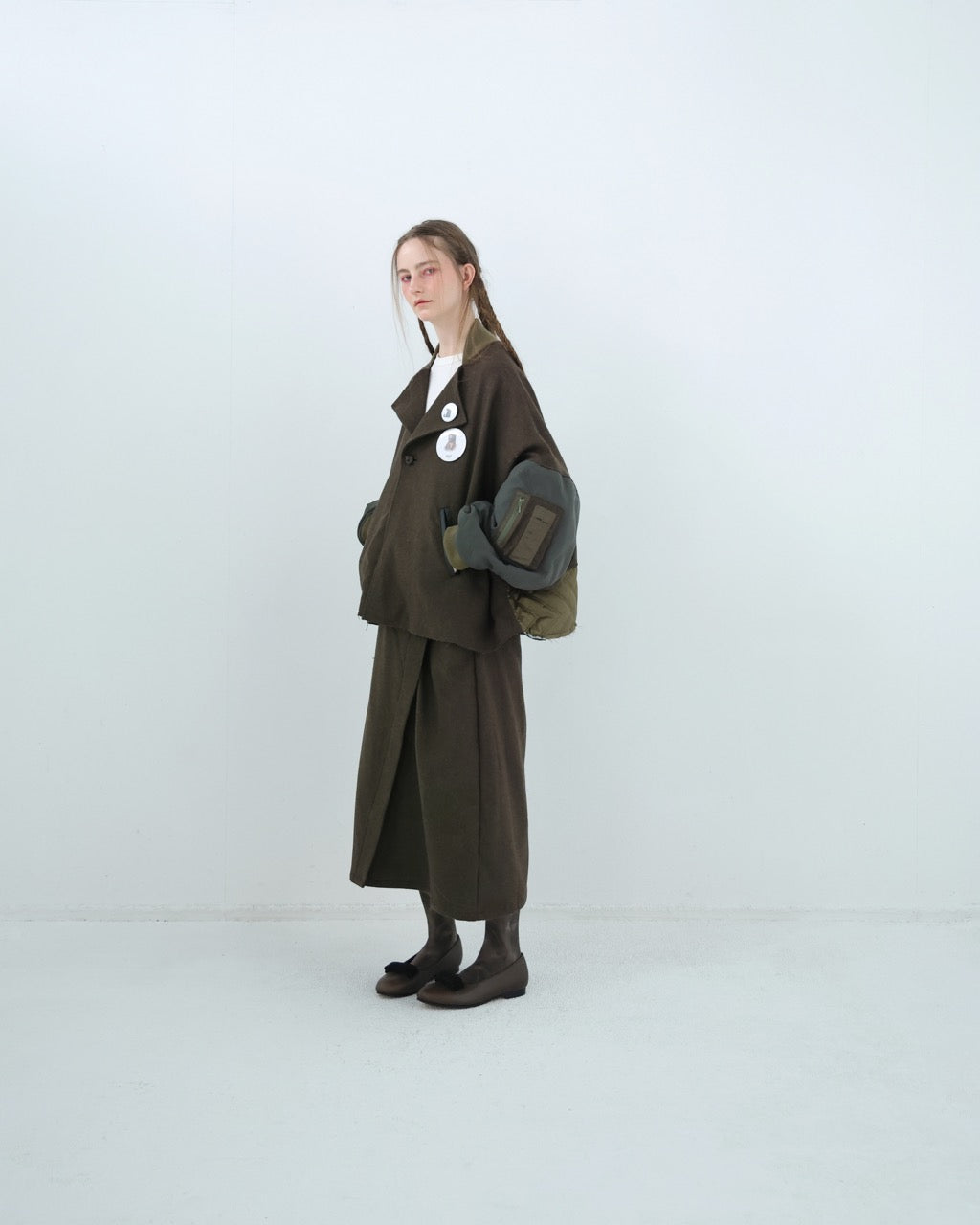 先行予約 BEDSIDEDRAMA / Dreamin' Mix Poncho Short Coat