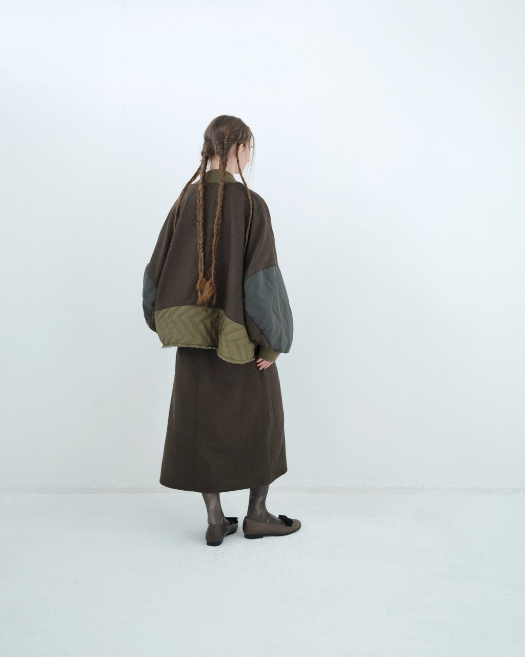 先行予約 BEDSIDEDRAMA / Dreamin' Mix Poncho Short Coat
