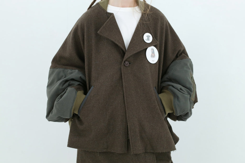 先行予約 BEDSIDEDRAMA / Dreamin' Mix Poncho Short Coat