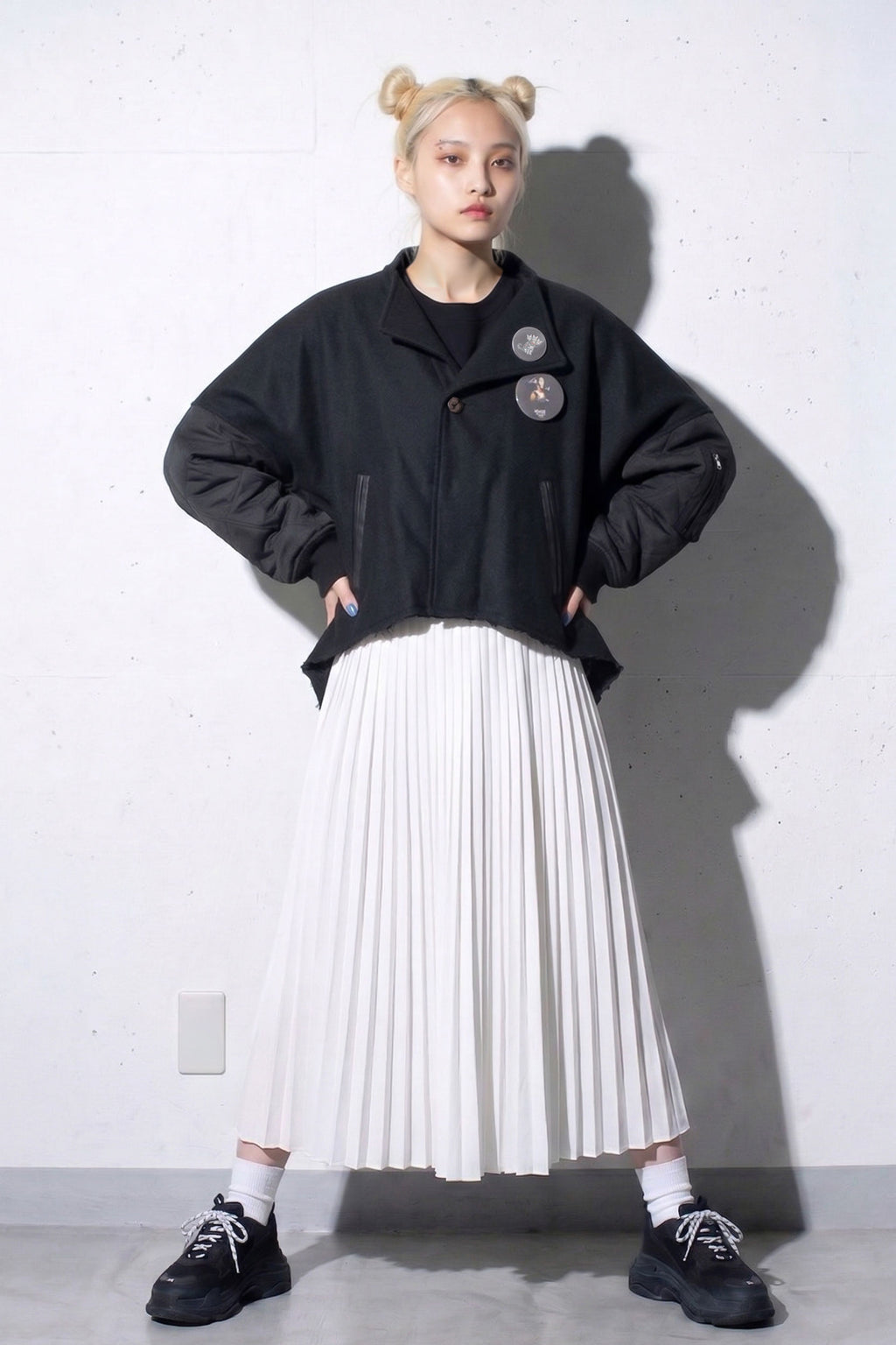 先行予約 BEDSIDEDRAMA / Dreamin' Mix Poncho Short Coat