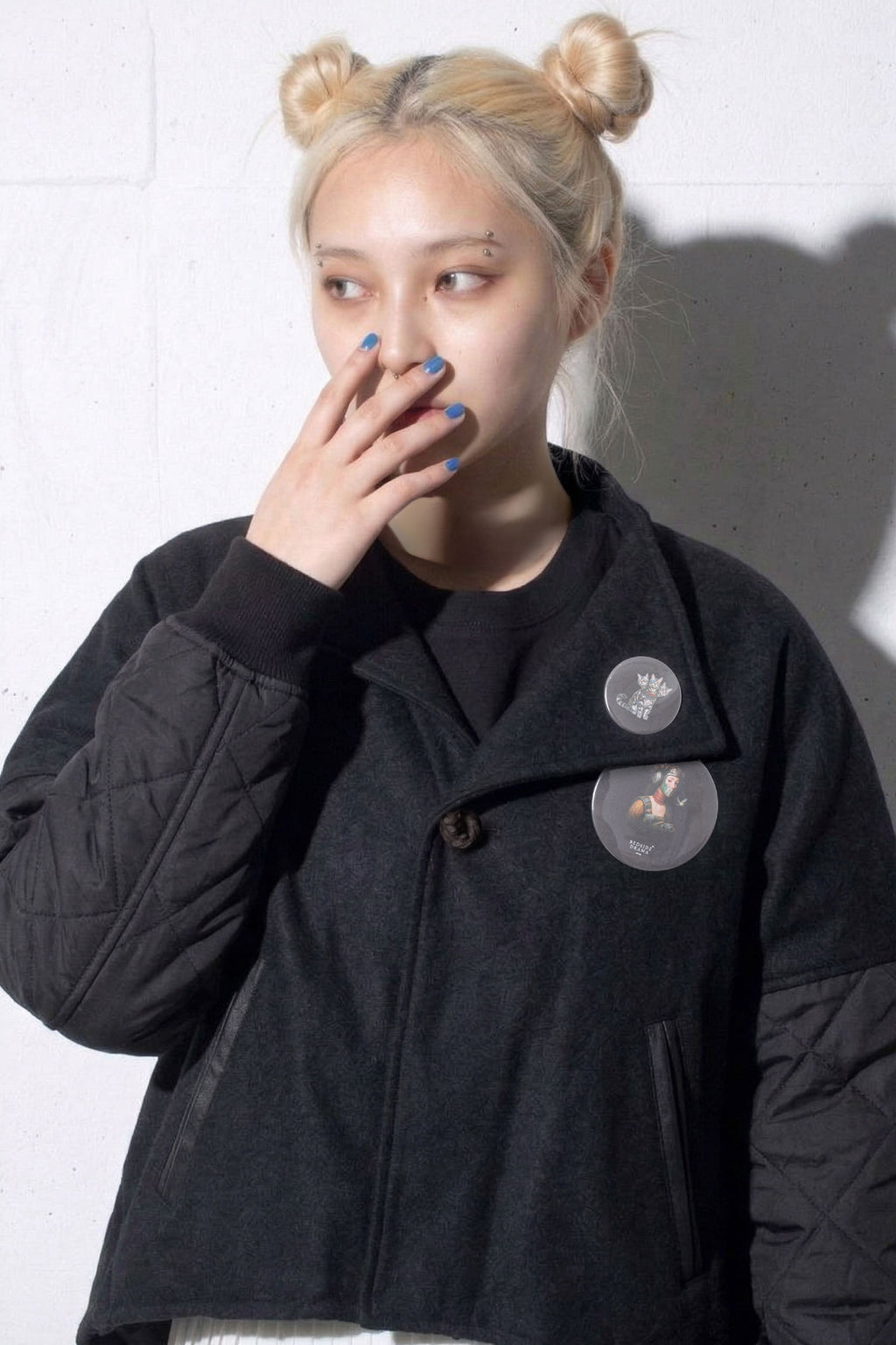 先行予約 BEDSIDEDRAMA / Dreamin' Mix Poncho Short Coat