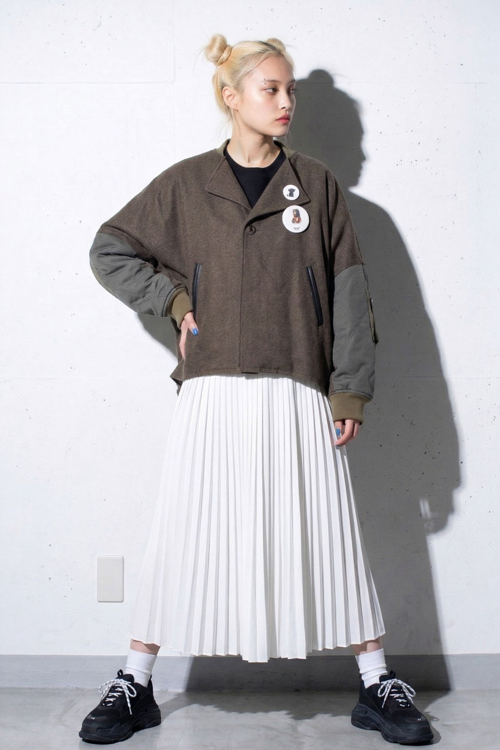 先行予約 BEDSIDEDRAMA / Dreamin' Mix Poncho Short Coat