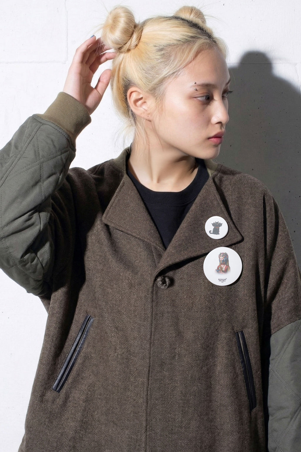 先行予約 BEDSIDEDRAMA / Dreamin' Mix Poncho Short Coat