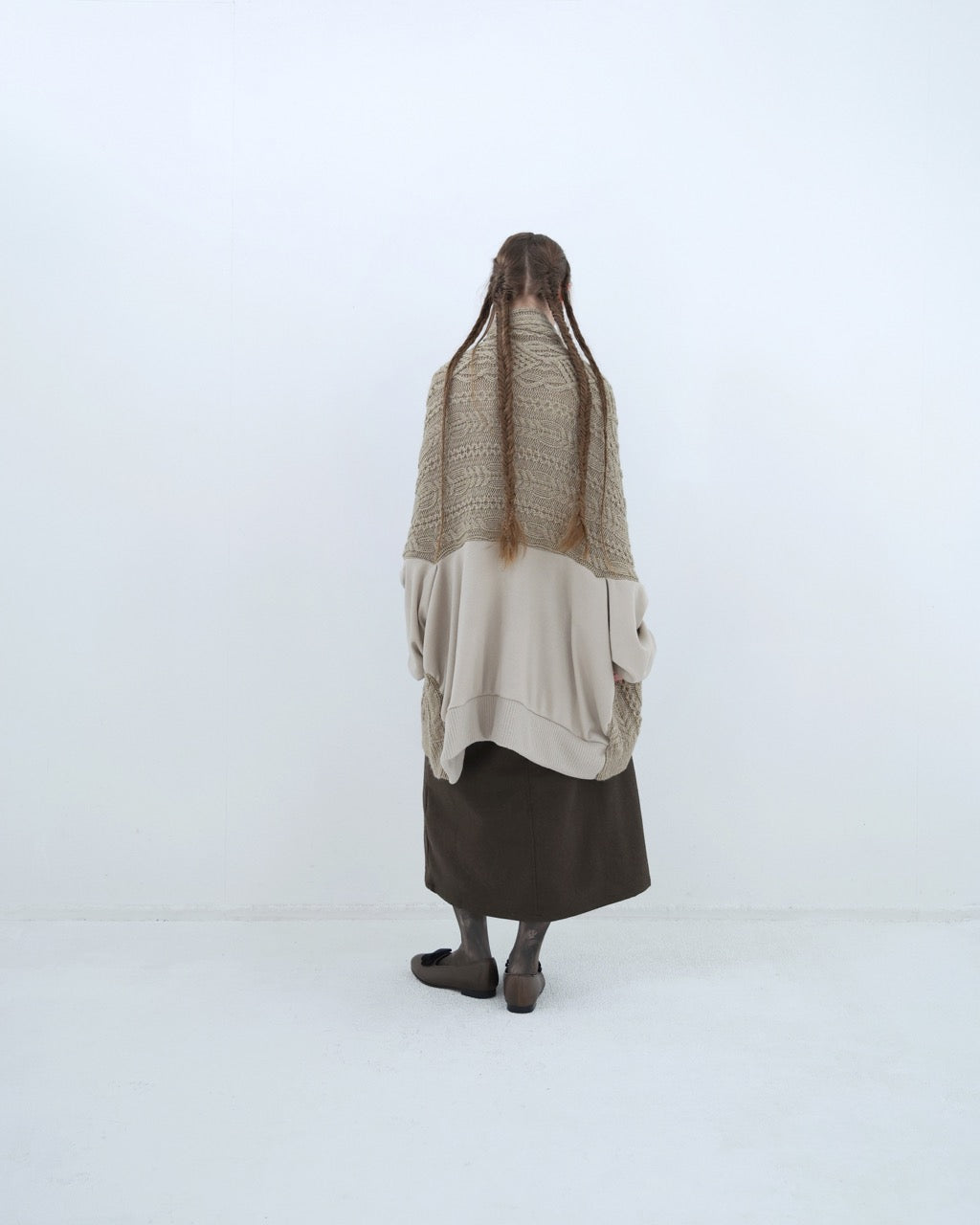 先行予約 BEDSIDEDRAMA / Knit Throw Coadigan