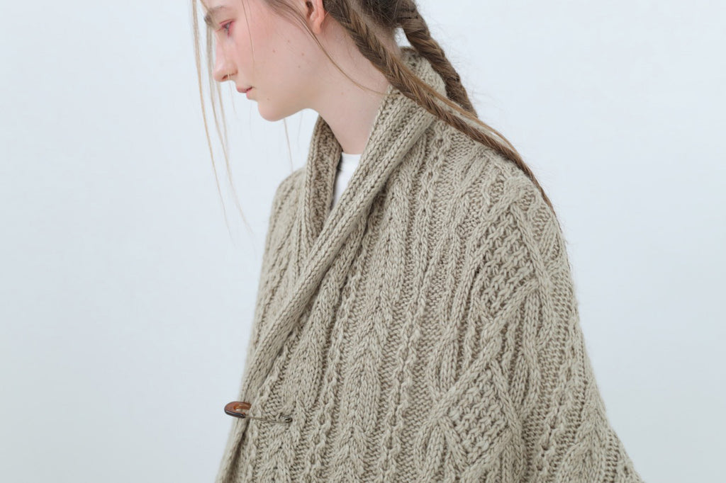先行予約 BEDSIDEDRAMA / Knit Throw Coadigan