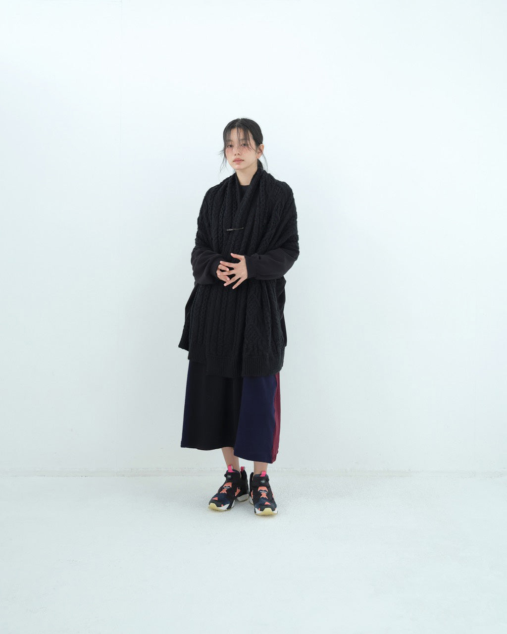 先行予約 BEDSIDEDRAMA / Knit Throw Coadigan