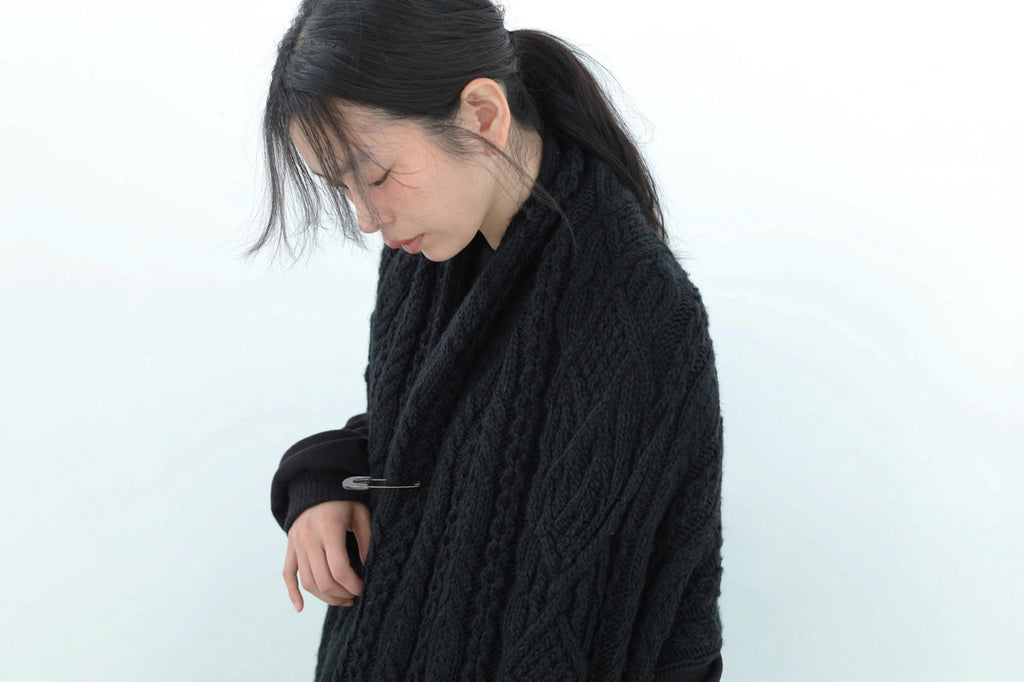 先行予約 BEDSIDEDRAMA / Knit Throw Coadigan