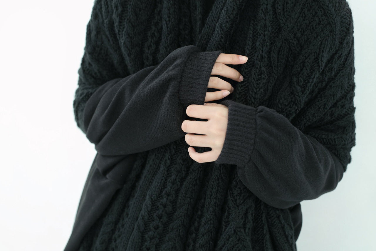 先行予約 BEDSIDEDRAMA / Knit Throw Coadigan