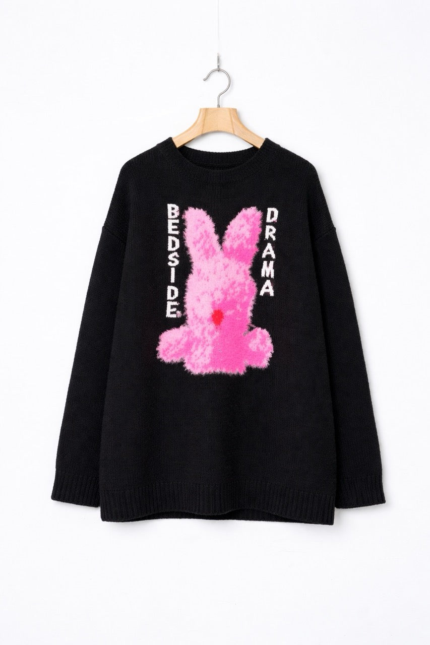先行予約 BEDSIDEDRAMA / Pink Rabbit Wide Knit Sweater