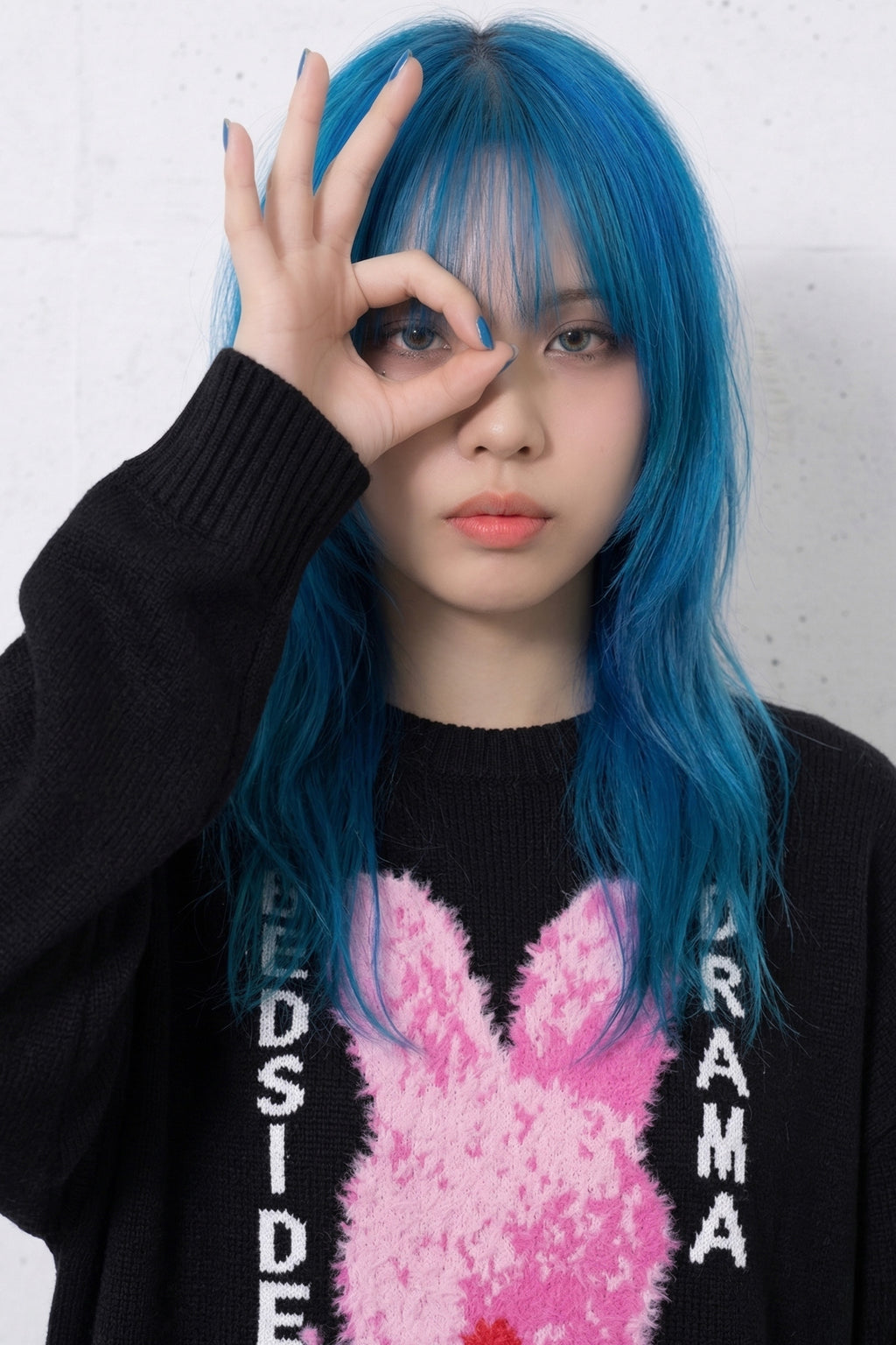 先行予約 BEDSIDEDRAMA / Pink Rabbit Wide Knit Sweater