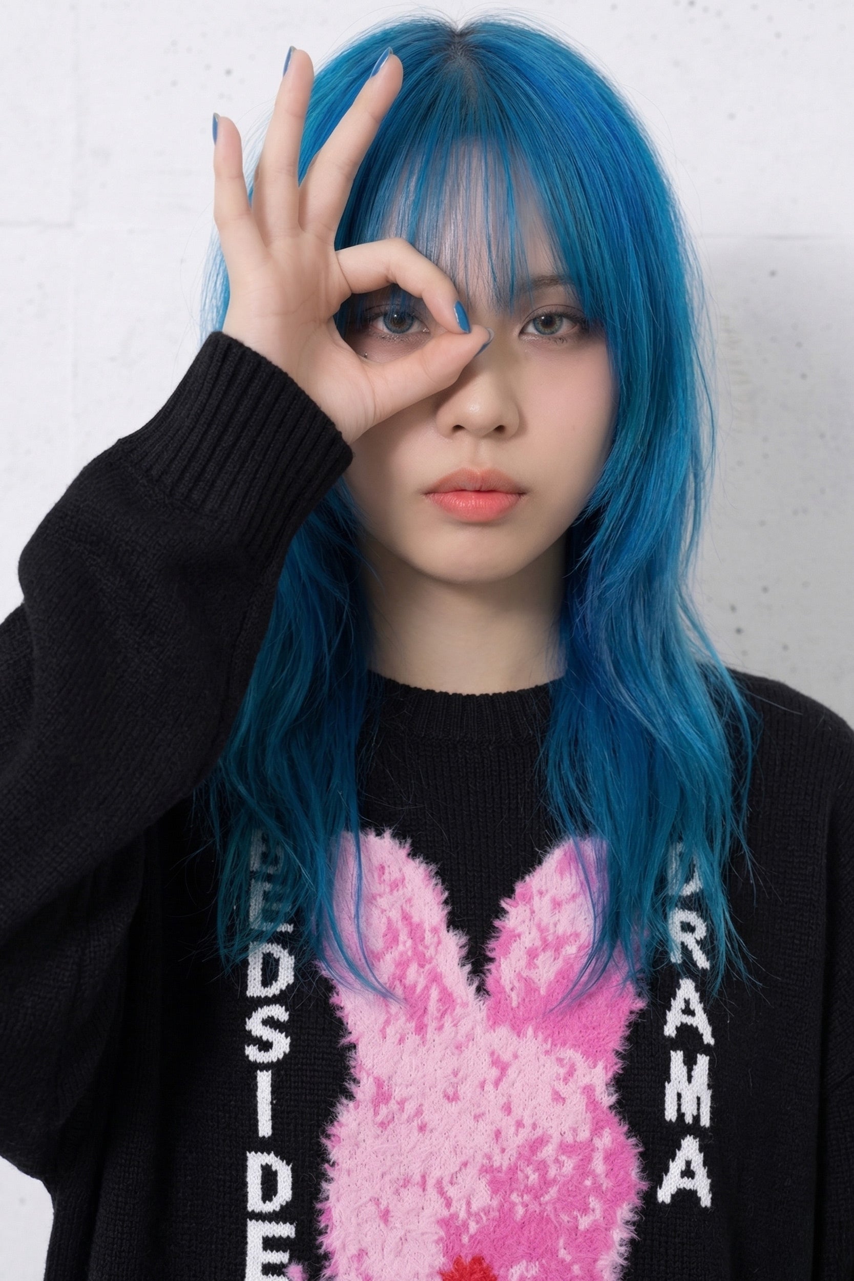 先行予約 BEDSIDEDRAMA / Pink Rabbit Wide Knit Sweater