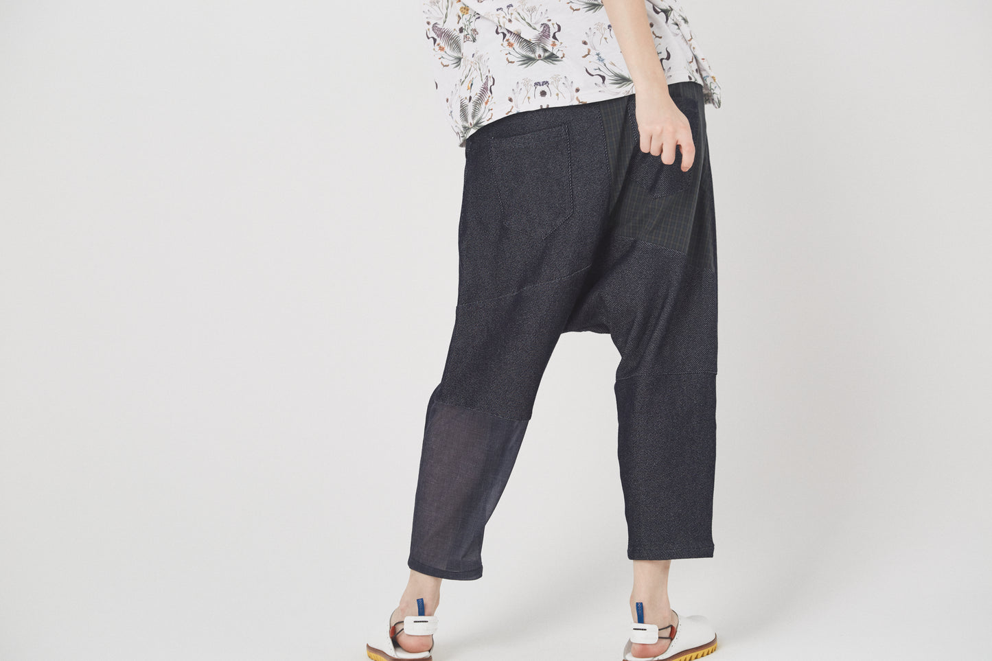 BEDSIDEDRAMA / Mix Tex Relax Jeans - INDIGO