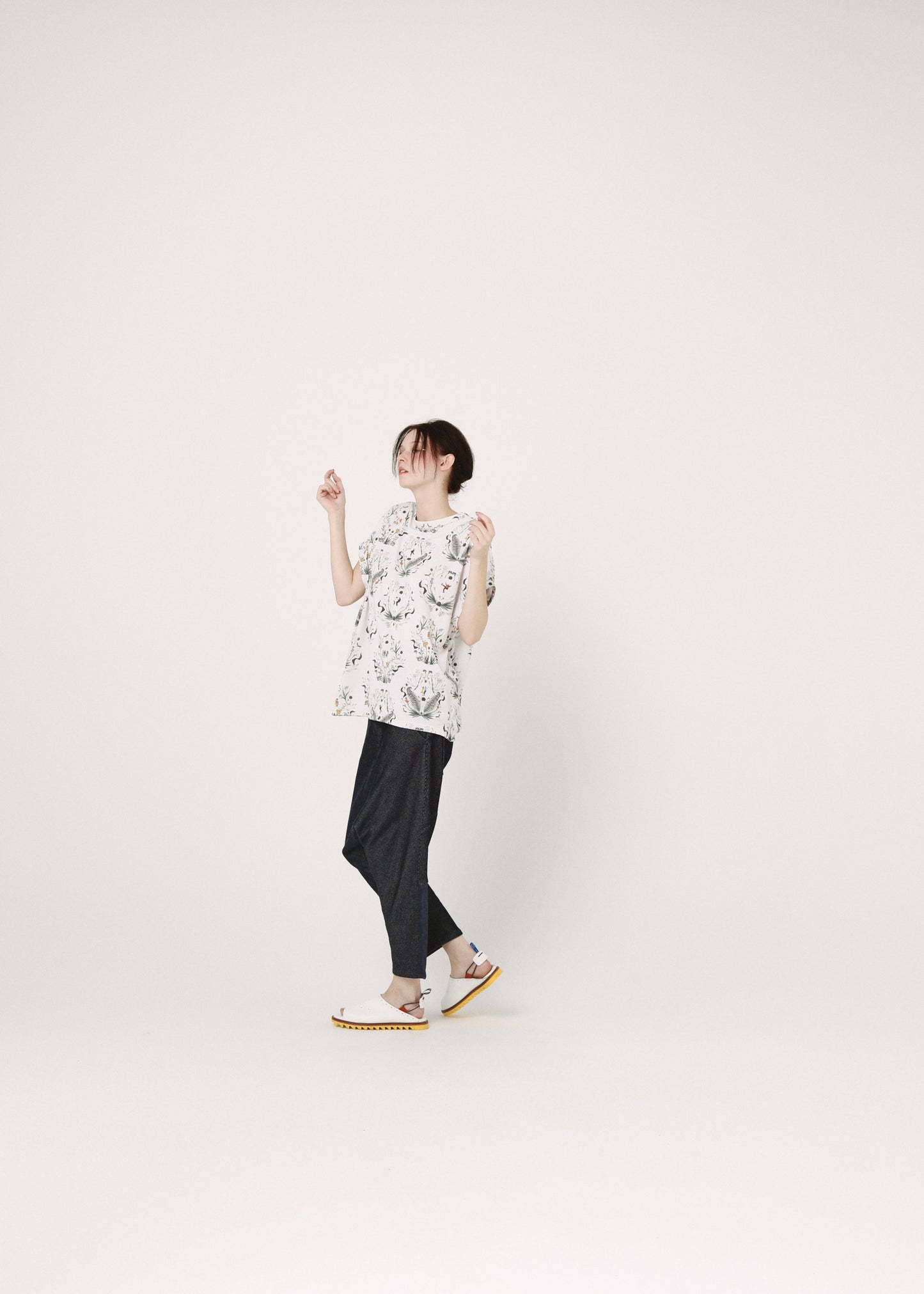 BEDSIDEDRAMA / Mix Tex Relax Jeans - INDIGO