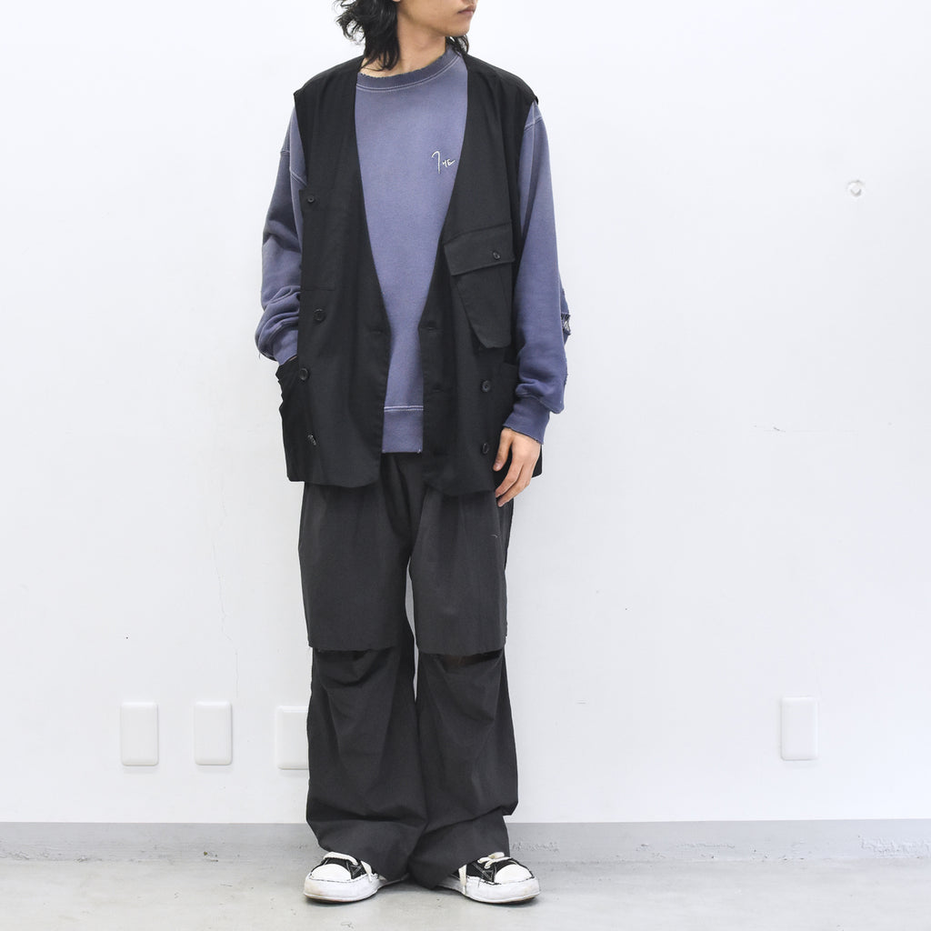 THE JEAN PIERRE / French Army Cargo Jilet - BLACK