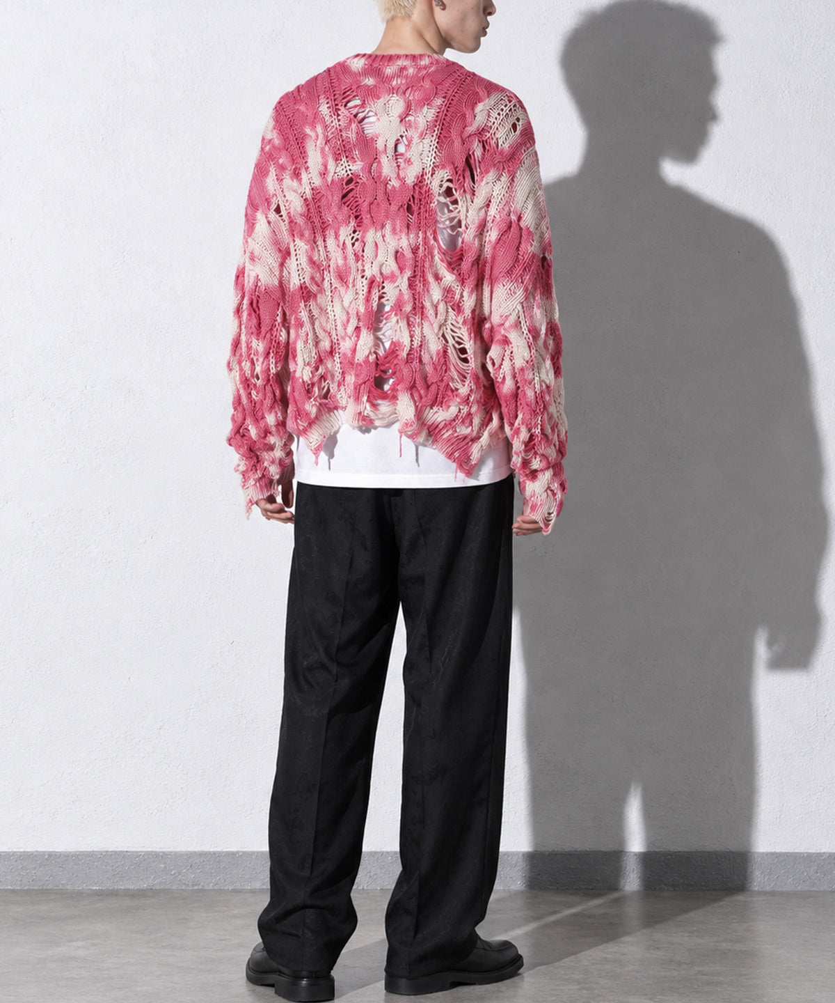 先行予約 NewRose / CRAZY BLEACH ROPE KNITTING PULLOVER