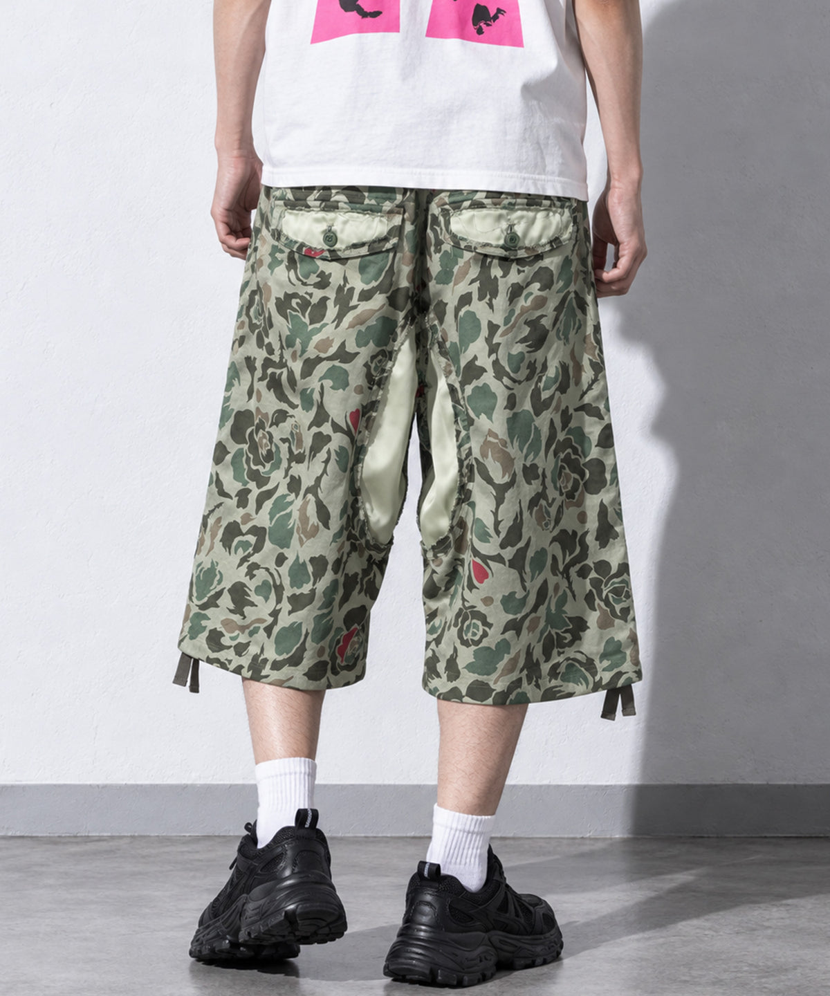 先行予約 NewRose / 80/- ROSE Camouflage HARF PANTS
