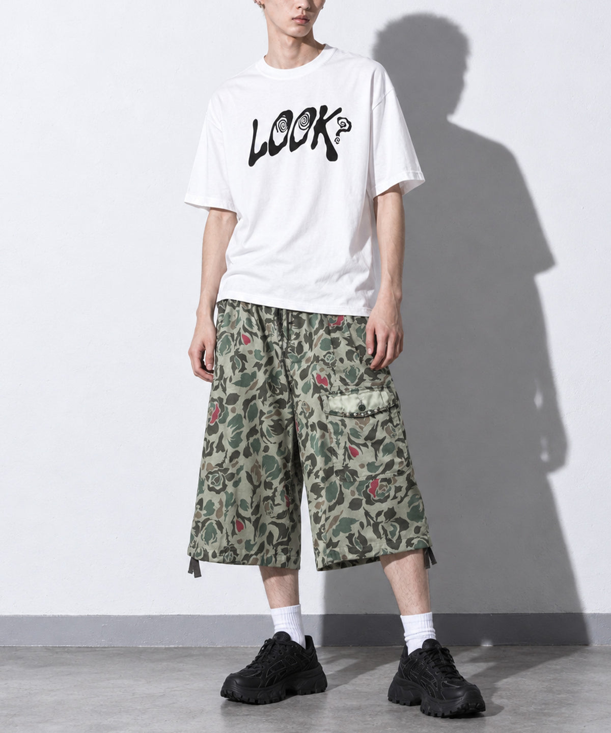 先行予約 NewRose / 80/- ROSE Camouflage HARF PANTS