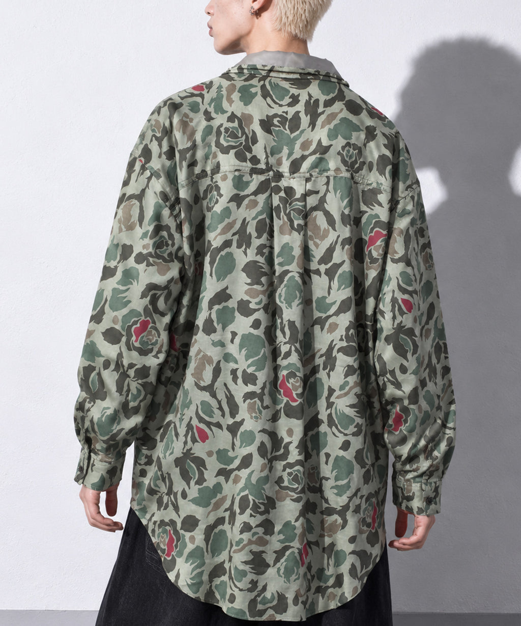 先行予約 NewRose / 80/- ROSE Camouflage RIDERS SHIRT