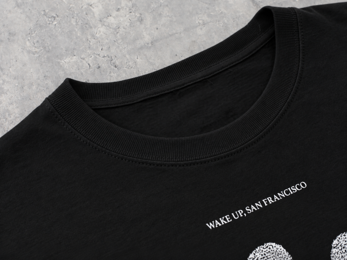 FUMEI / WAKE UP SANFRANCISCO TEE - BLACK