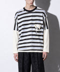 先行予約 NewRose / DIAGONAL STRIPE PRINT L/S Tee