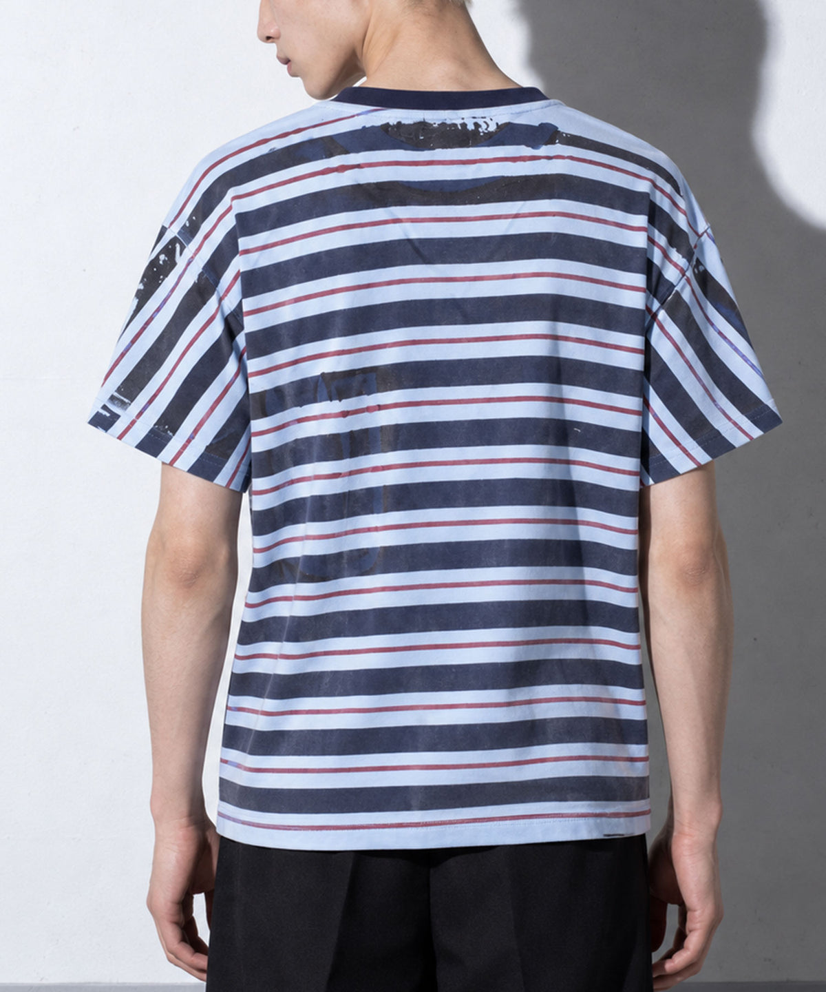 先行予約 NewRose / DIAGONAL STRIPE PRINT Tee