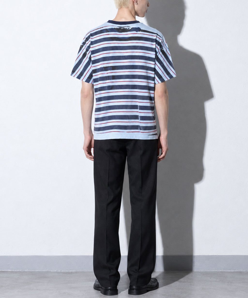 先行予約 NewRose / DIAGONAL STRIPE PRINT Tee