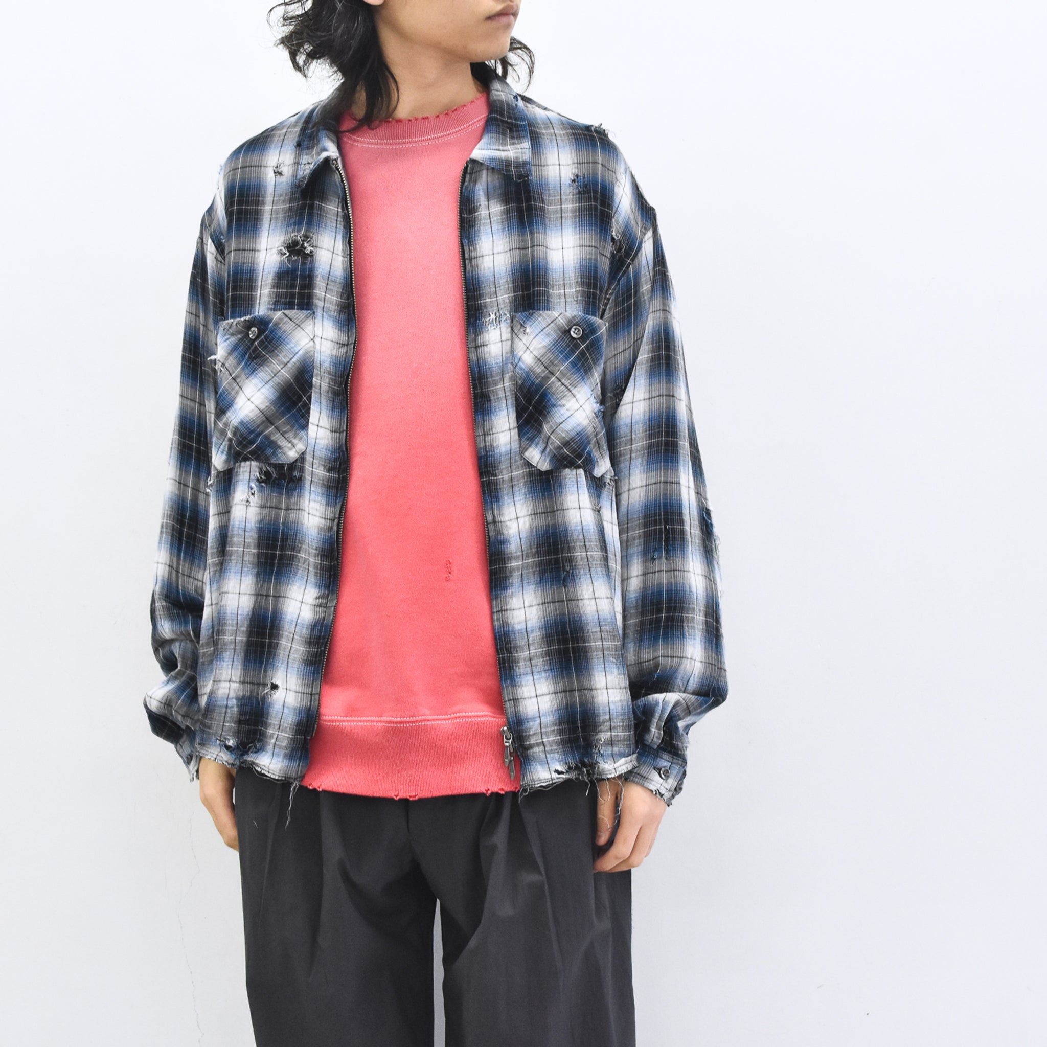 THE JEAN PIERRE / Grunge Destroy Kurt Shirt - BLUE