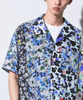 先行予約 NewRose / FLOWER BLOCK Print Open-collar SHIRT
