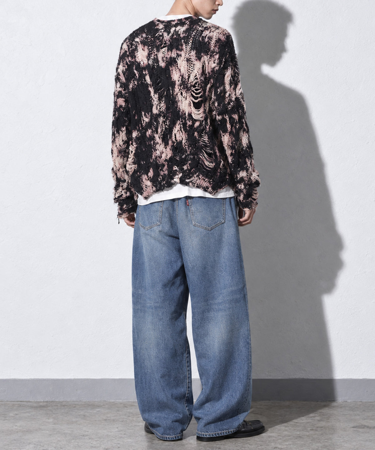 先行予約 NewRose / FOLD THE WAIST PANTS (Distressed finish）