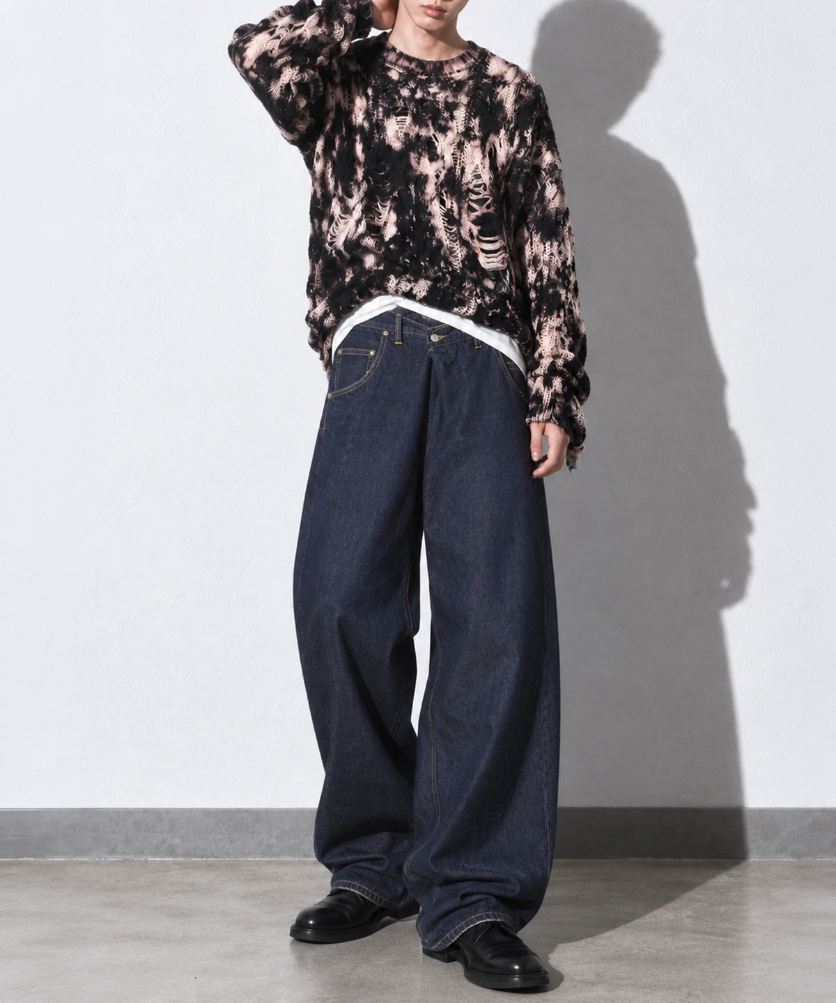 先行予約 NewRose / FOLD THE WAIST PANTS (wash finish)