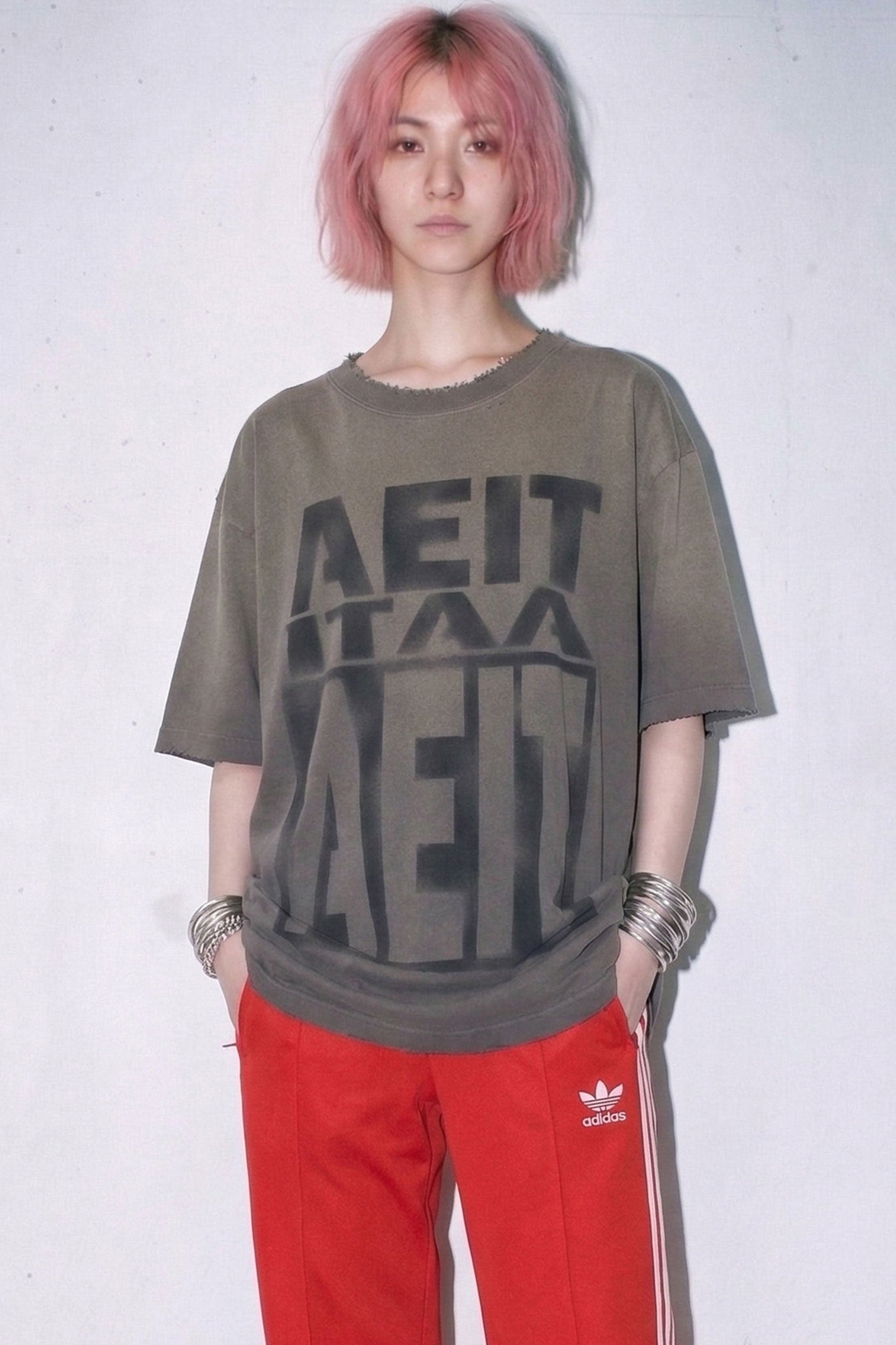 THE JEAN PIERRE / Pigmentdye AEIT Tee - DARK CHOCO