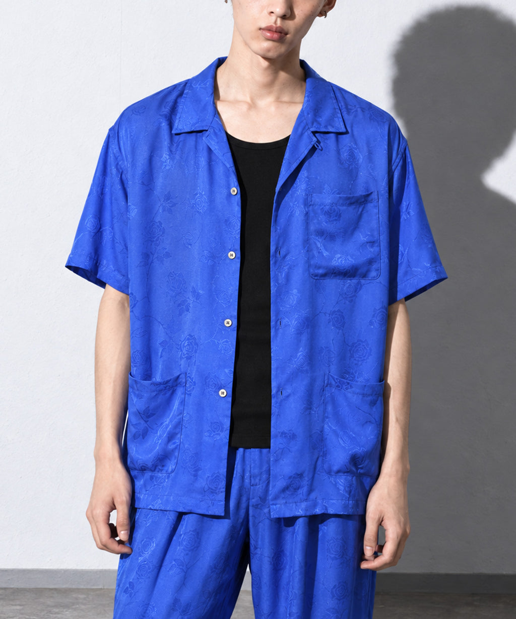 先行予約 NewRose / ROSE Jacquard Open-collar SHIRT
