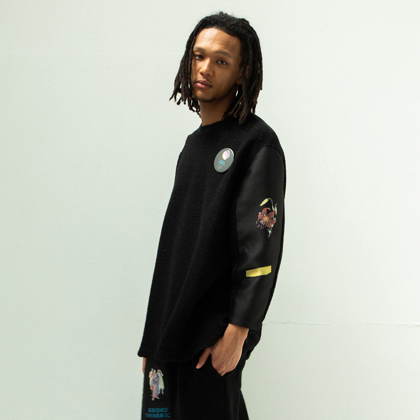 STOF / 先行予約 FLAGMENTS MIX PULLOVER - BLACK