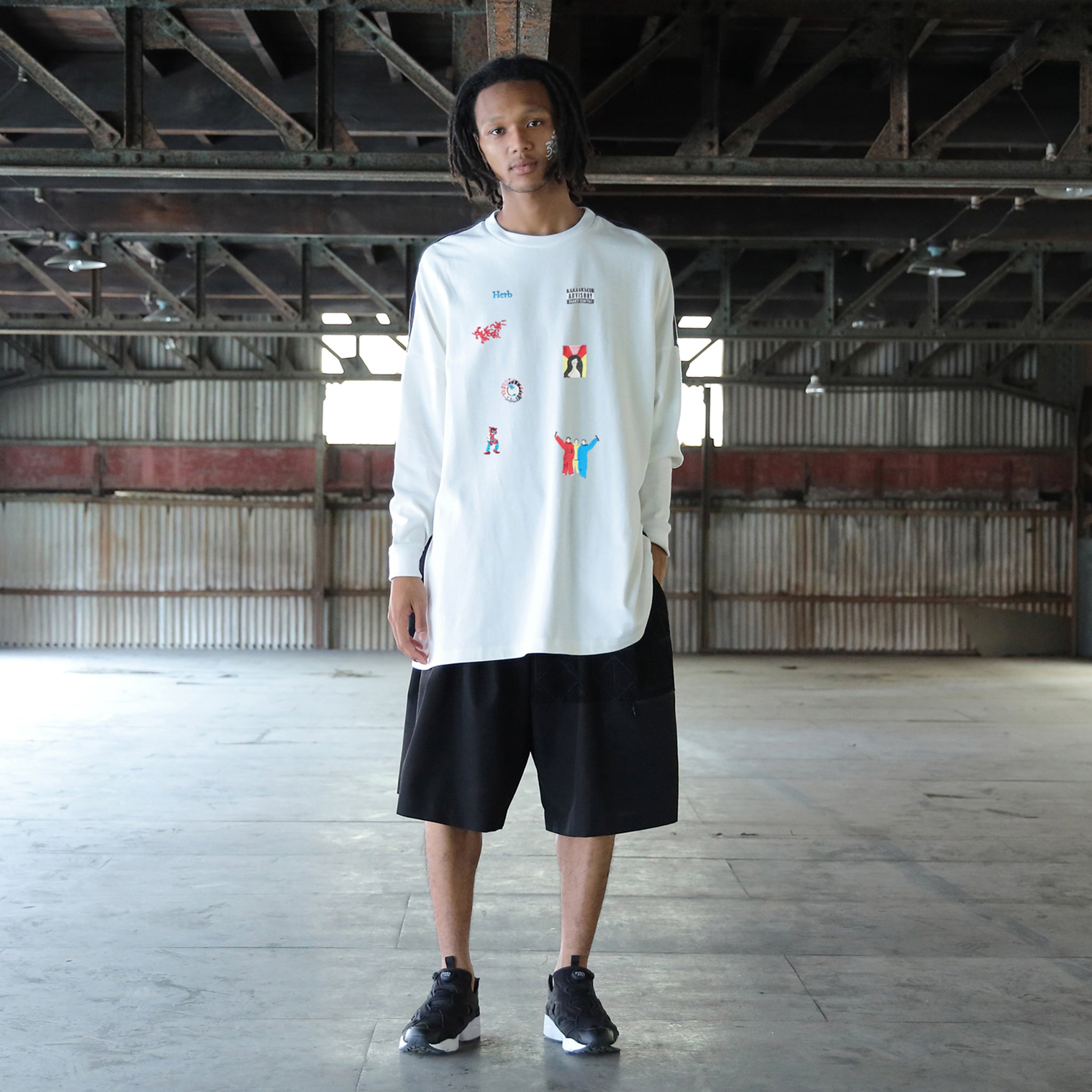 STOF / Edition Embroi L/S Tee - WHITE