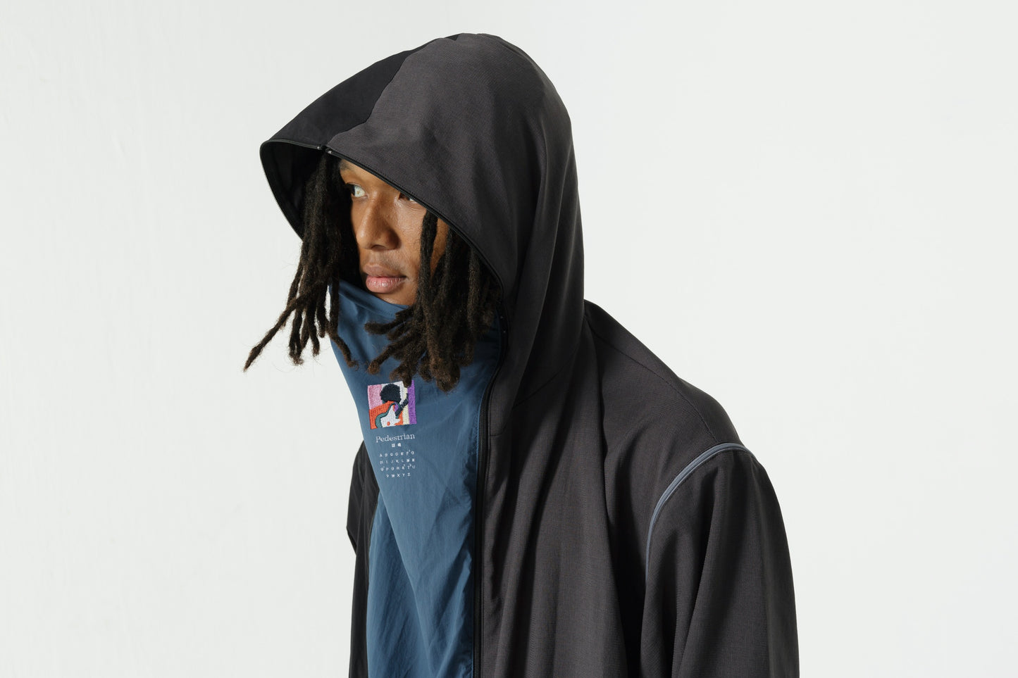 STOF / MELTING COLOR 3WAY HOODIE JACKET - BLACK