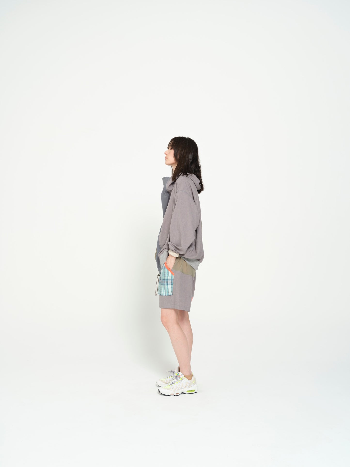 STOF / MELTING COLOR 3WAY HOODIE JACKET - GREY