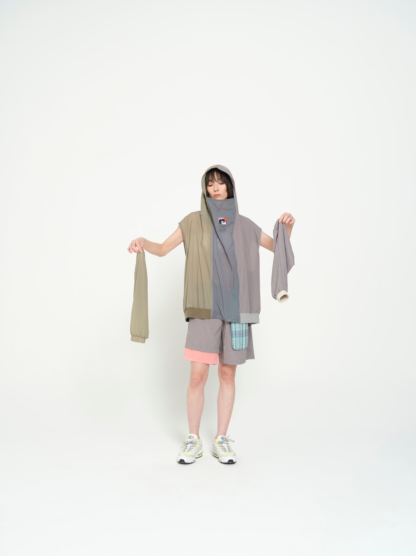STOF / MELTING COLOR 3WAY HOODIE JACKET - GREY