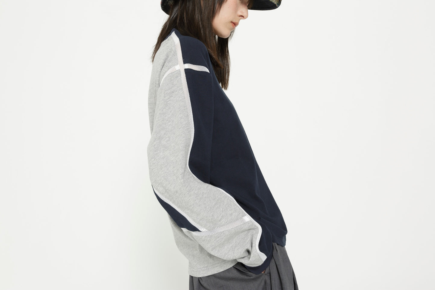 STOF / COMPLEXITY BORDER L/S TEE - NAVY