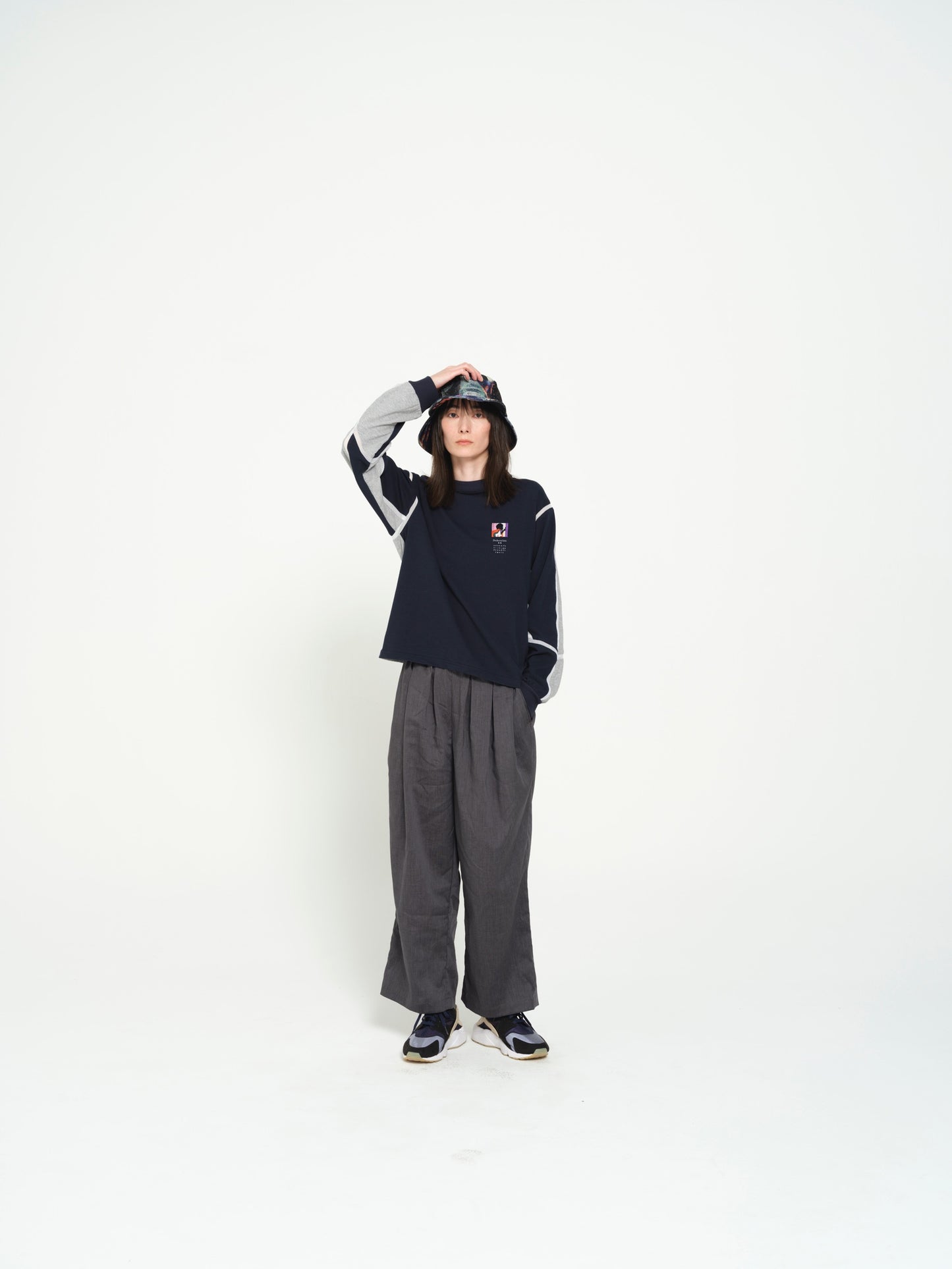 STOF / COMPLEXITY BORDER L/S TEE - NAVY