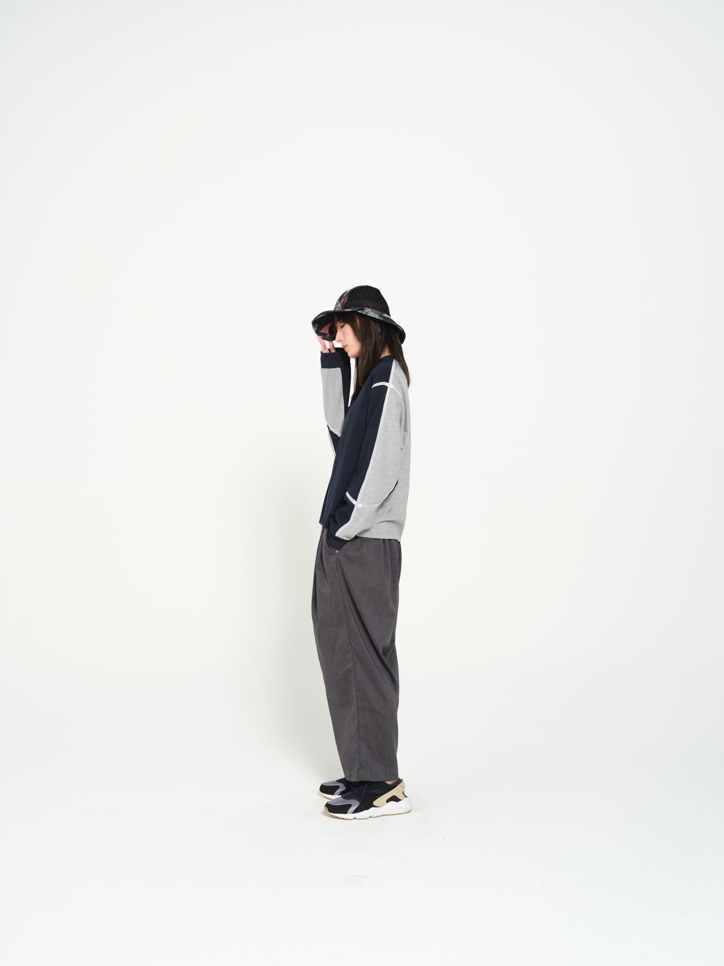STOF / COMPLEXITY BORDER L/S TEE - NAVY