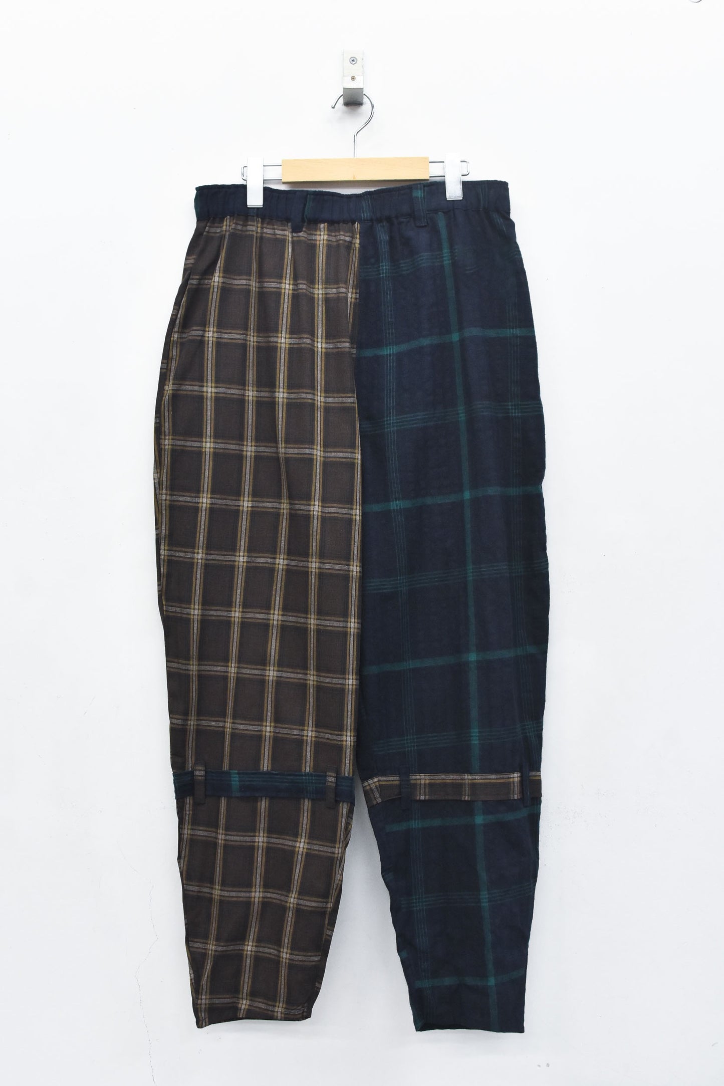 STOF / MIX CHECK BONTAGE PANTS - BLACK