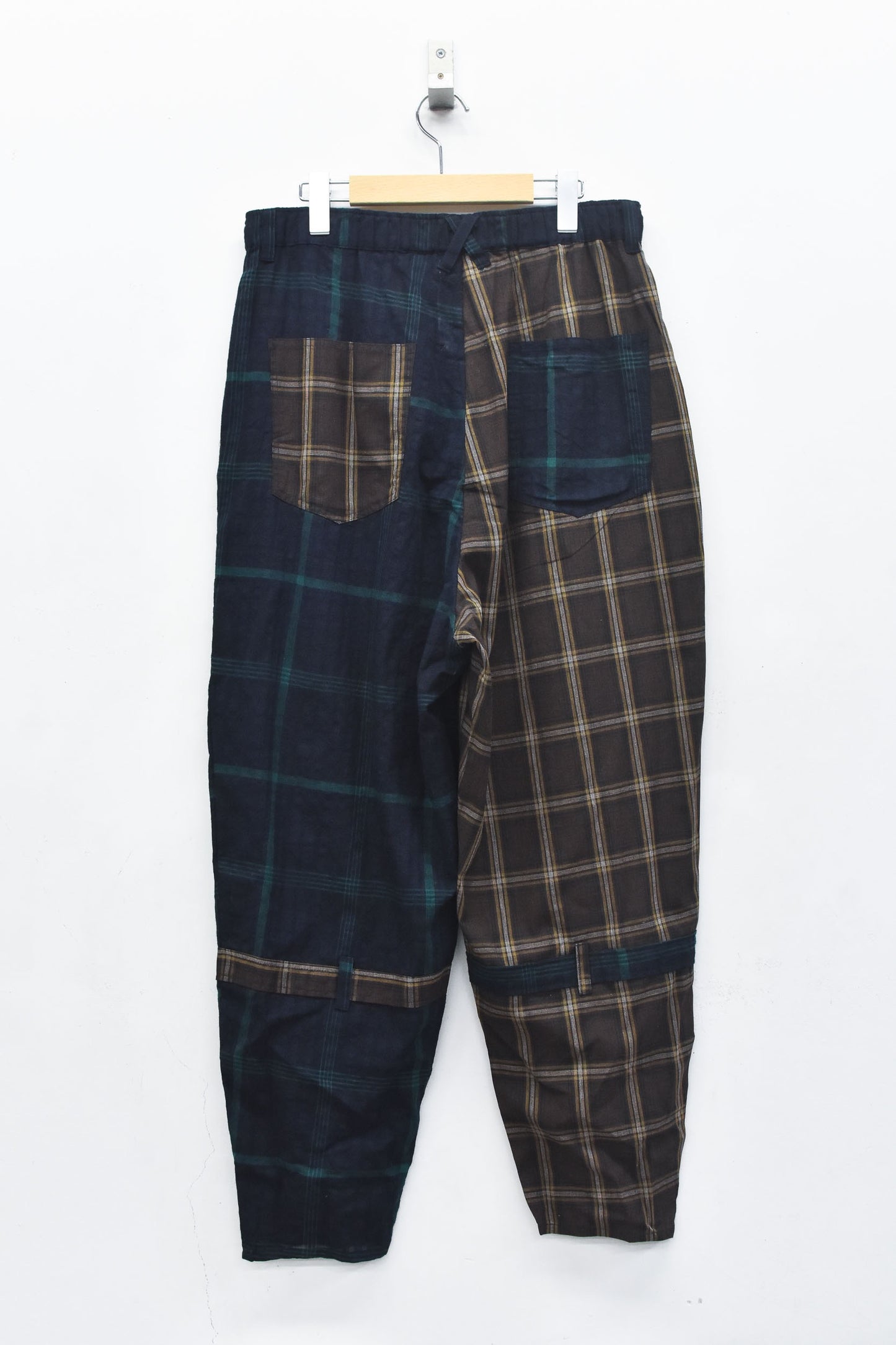 STOF / MIX CHECK BONTAGE PANTS - BLACK