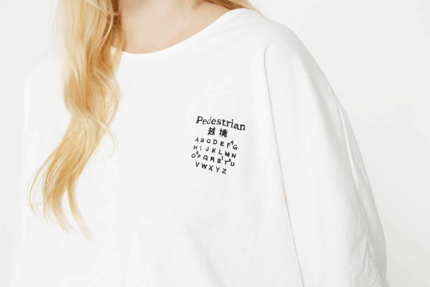 STOF / TRIBE EMBROI BIG TEE - WHITE
