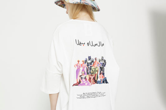 STOF / TRIBE EMBROI BIG TEE - WHITE