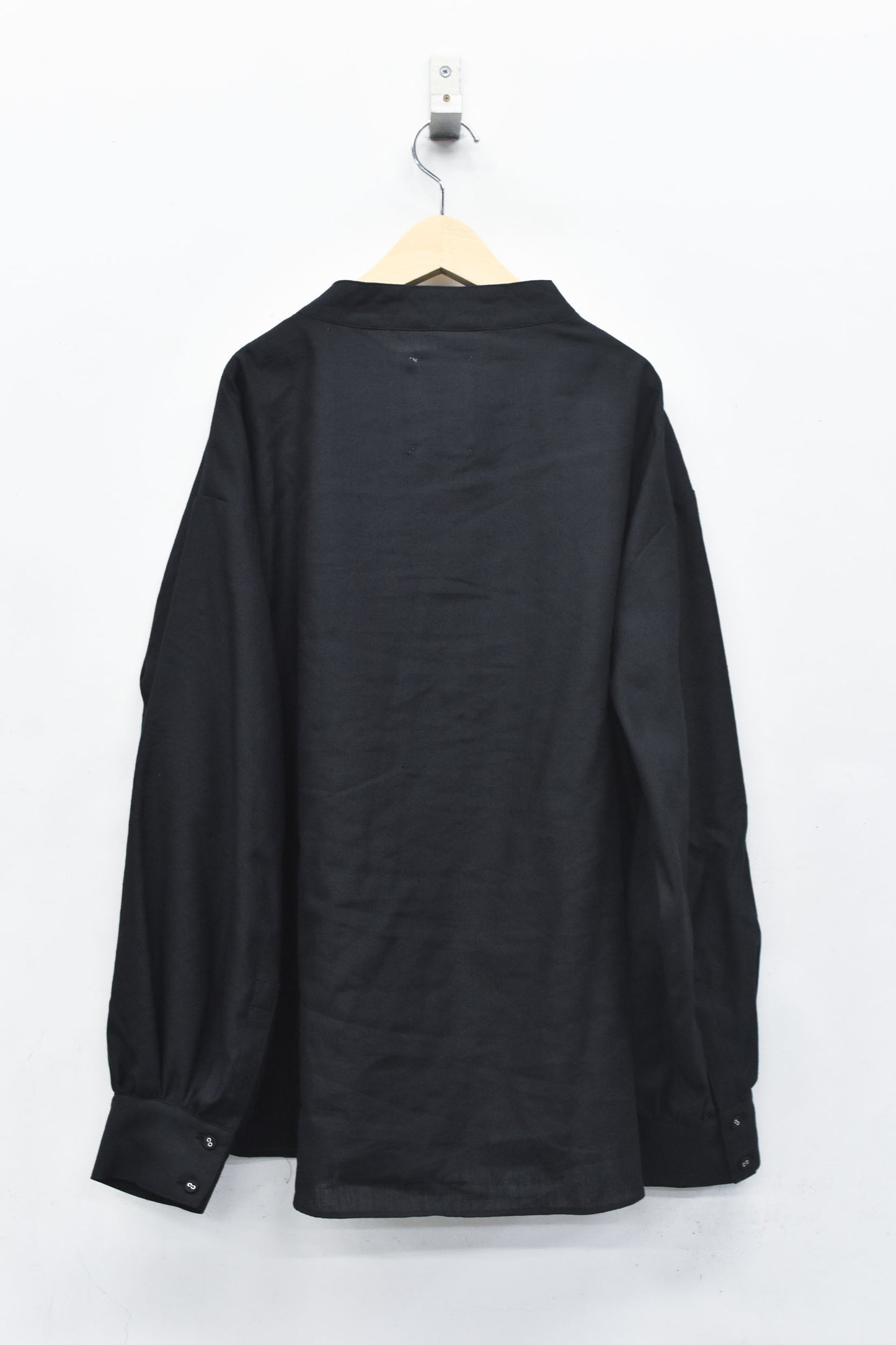 STOF / PEDESTRIAN STAND COLLAR SHIRT - BLACK