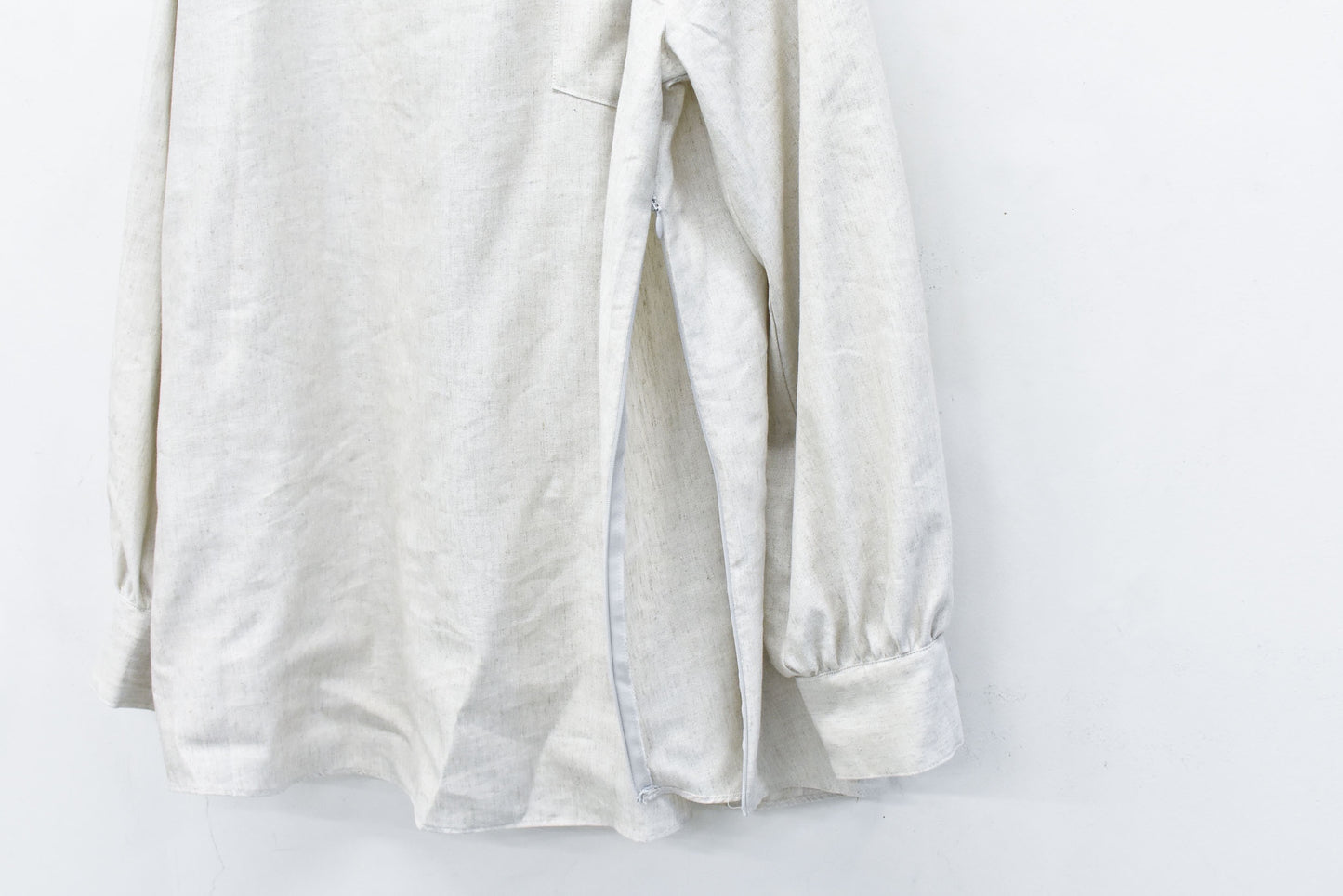 STOF / PEDESTRIAN STAND COLLAR SHIRT - NATURAL